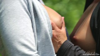 Lesbian Jo  Eve Angel Outdoor Run