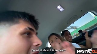 Outdoor Foursome Gets Filthy Once Two Asses Come Out Of The Car