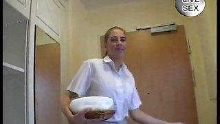 Big titted beauty toys her wet cunt in the bathroom