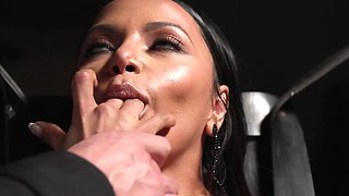 Latina chick Brandy Salazar gets oiled and fucked