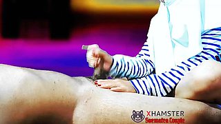 Hot Indonesian Hijab MILF Gives Handjob & Cumshot - Homemade Asian Sex