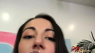 Lily Adams bouncing her big white ass & toying her wet