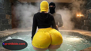 Big Ass Girl Bouncing Her Enormous Butt in Thin Thong
