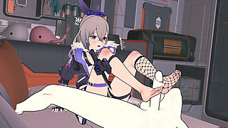 [honkai: Star Rail] Silverwolf X Wojak: Late Night Gaming & Sex in Her Bedroom