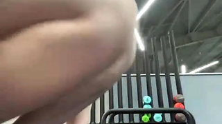 Horny girl fucking in public Gym