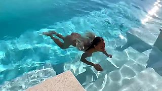 Gorgeous Monika Fox Swims Naked In Pool In Beautiful Place