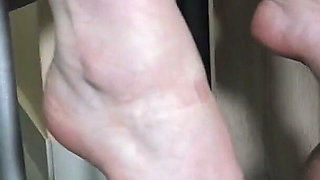 French Princess Home Office Foot Slave!