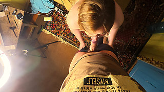 He came all over my face and chest