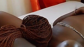 African Ebony Stepmom Teaches Lesbian Stepdaughter How to Fuck!