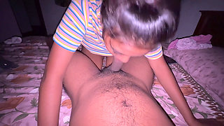Indian Cute Village Girl Blowjob After Eating Cums