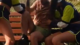 If All Three of Them Suck His Big Dick, His Ankle Is Going to Heal