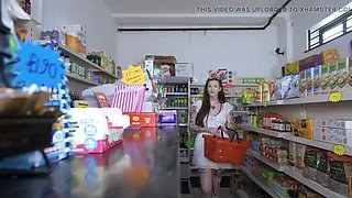 British Teens Fucked Hard in Corner Shop - Big Ass PAWG Gets Doggy Style