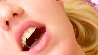 Sexy blonde skinny teen gets fucked in the ass by step brother with big cock