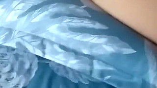 Double pillow masturbation, three times slave orgasm