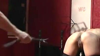 Chaining, Humiliating Slave Guided on a Lesbian