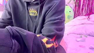 Teasing with Feets and Ass for Stepbrother in Tights