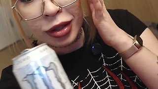 Alt Girl Step Mom with Massive Tits Uses the Spider Shirt as Bait Then Takes a Creampie on the Only Bed