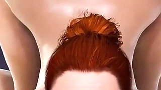 Horny Redhead Office Slut Takes Hard Anal and Swallows Cum From Her Ass