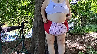 BBW Nurse Vicki Is Taking a Stroll in Her Hello Kitty Bathing Suit a Bikini! What Else Does She Do!