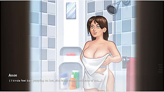 Summertime Saga - Debbie Shower and Nipple Slips