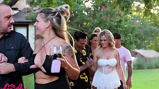 Big boobs girlfriend hardcore gangbang