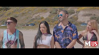 Morgan Lee and Khloe Kapri Endure Intense Deep-Throat in Wild Gangbang Orgy with Damon D
