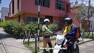 Peruvian Police Officer Screws a Venezuelan