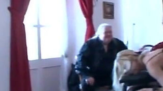 Humiliating blonde girl whipping
