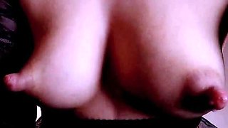 First Time Lactating Slut Shows Off Her Long Nipples and Fresh Milk