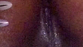 Ebony Brown Goddess Slowly Massages Her Oiled Thighs and Juicy Pussy Close up Fuck