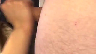Amateur MILF needed some cream for her coffee so she milked her husband