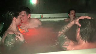 Jacuzzi Orgy! Hot Foursome with Yael Stc, , and El Nono -