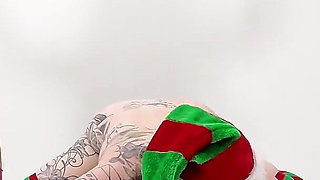 Naughty Elf Girl Gets a Christmas Spanking