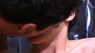 Short Haired German Babe in Black Stockings Knows How to Suck Cock