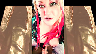 The cute mistress wants to watch you suck on your first BBC and gag on it