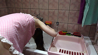 Washing My Hair in the Shower