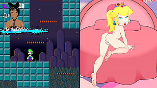 Luigi's camera - Watching Princess Peach finger her pussy