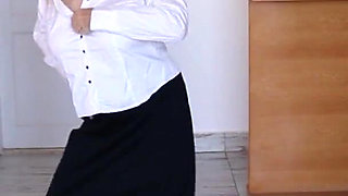 Business lady strip, blowjob, tittyfuck