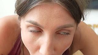 POV Blowjob Monster Cock, Cum Play, Swallow