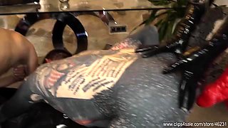 Goddess Slavena - Mistress Iside Pegged With XXL Rubber