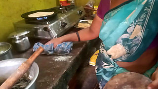 Indian Kerala Housewife Sex with Cooking Kitchen Room
