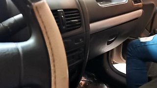 Big-Ass Latina Stepdaughter Fucked in the Car