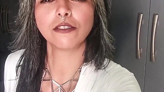 White Outfit Smqoking Instructions - Topless Tease