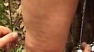 Busty Mature Brunette Teased Deep in Forest