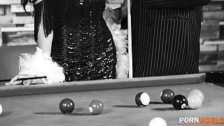 Asian Slut Polly Pons DP’d on Pool Table by 2 Bootlegger Mob Bosses GP2280