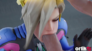 Mercy's Romantic Dinner - Big Ass Fuck & Wild Anal with Moans - 3D Adult Animation