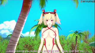 Burnice Bikini Blowjob on the beach - free POV - Zenless Zone Zero (ZZZ)