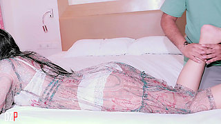 Cute Step Sis Fucked After a Body Massage