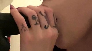 Small titted babe toys her pussy on webcam