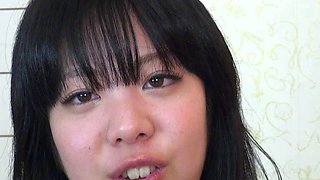 Small titted asian teen Sevil take a giant cock